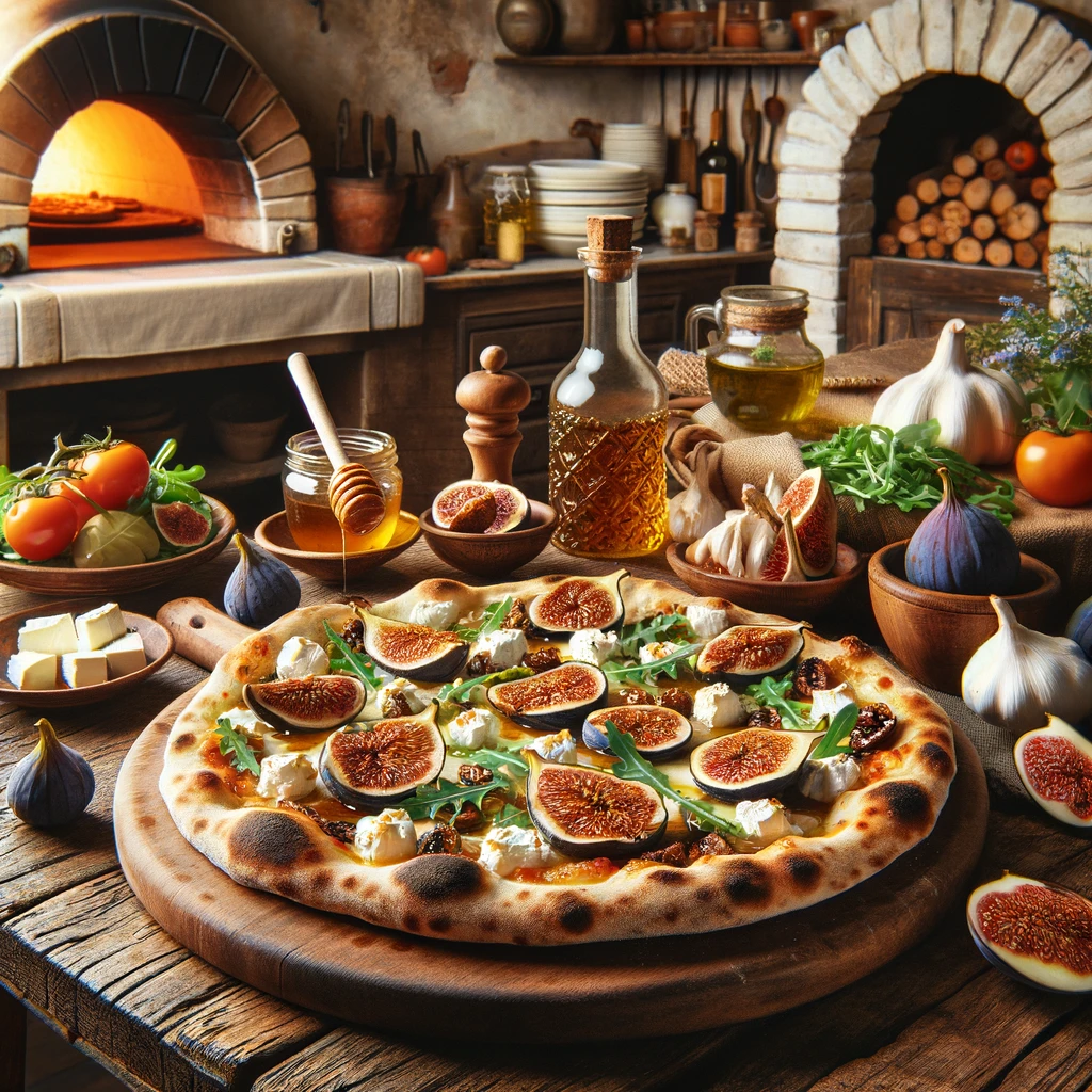 פיצה גבינת עזים, דבלים ודבש