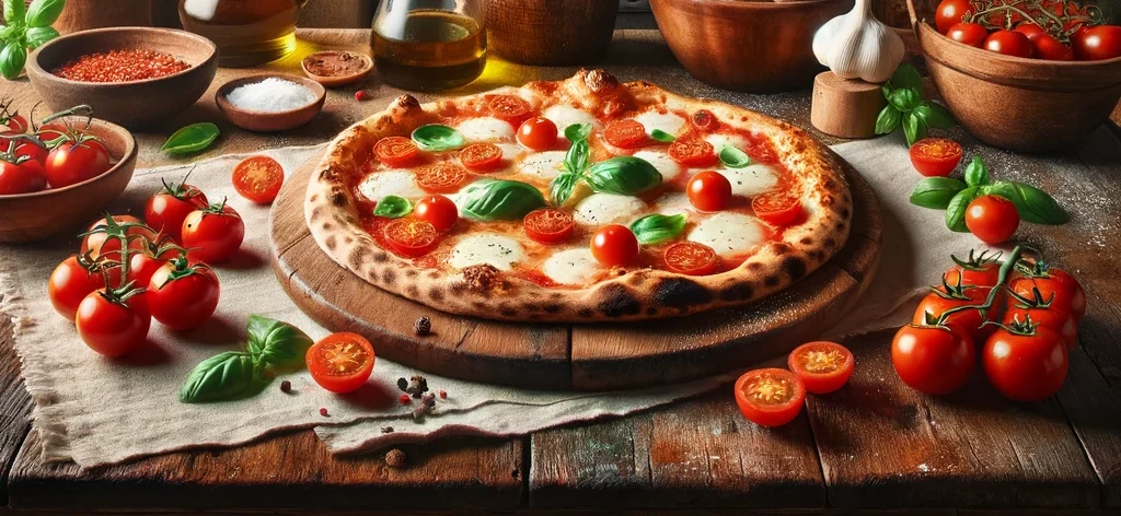 פיצה עם גבינת מוצרלה