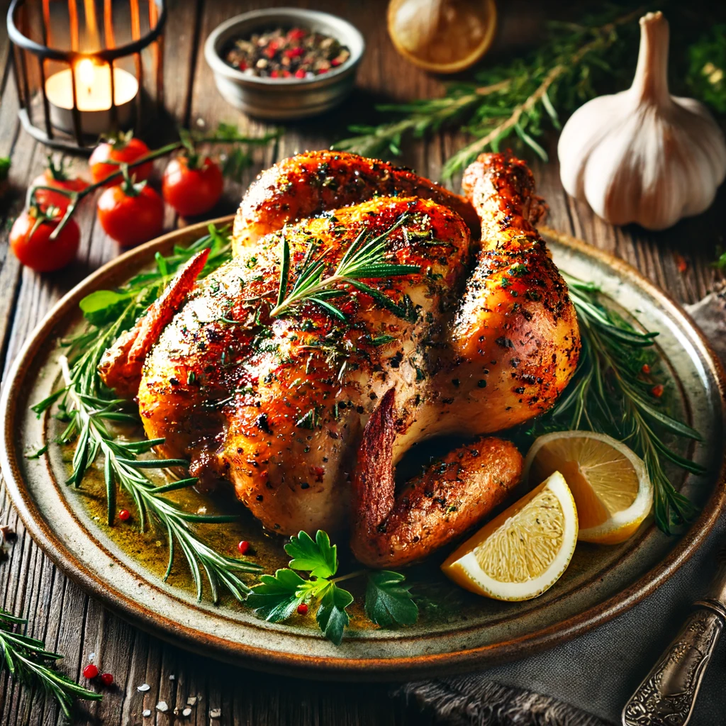 עוף בגריל עם עשבי תיבול