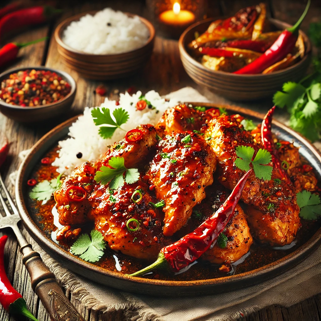 עוף במרינדה חריפה
