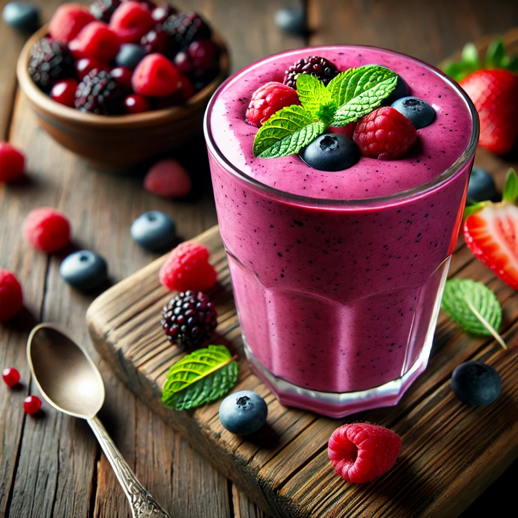 מתכון לשייק פירות יער עם יוגורט טבעי