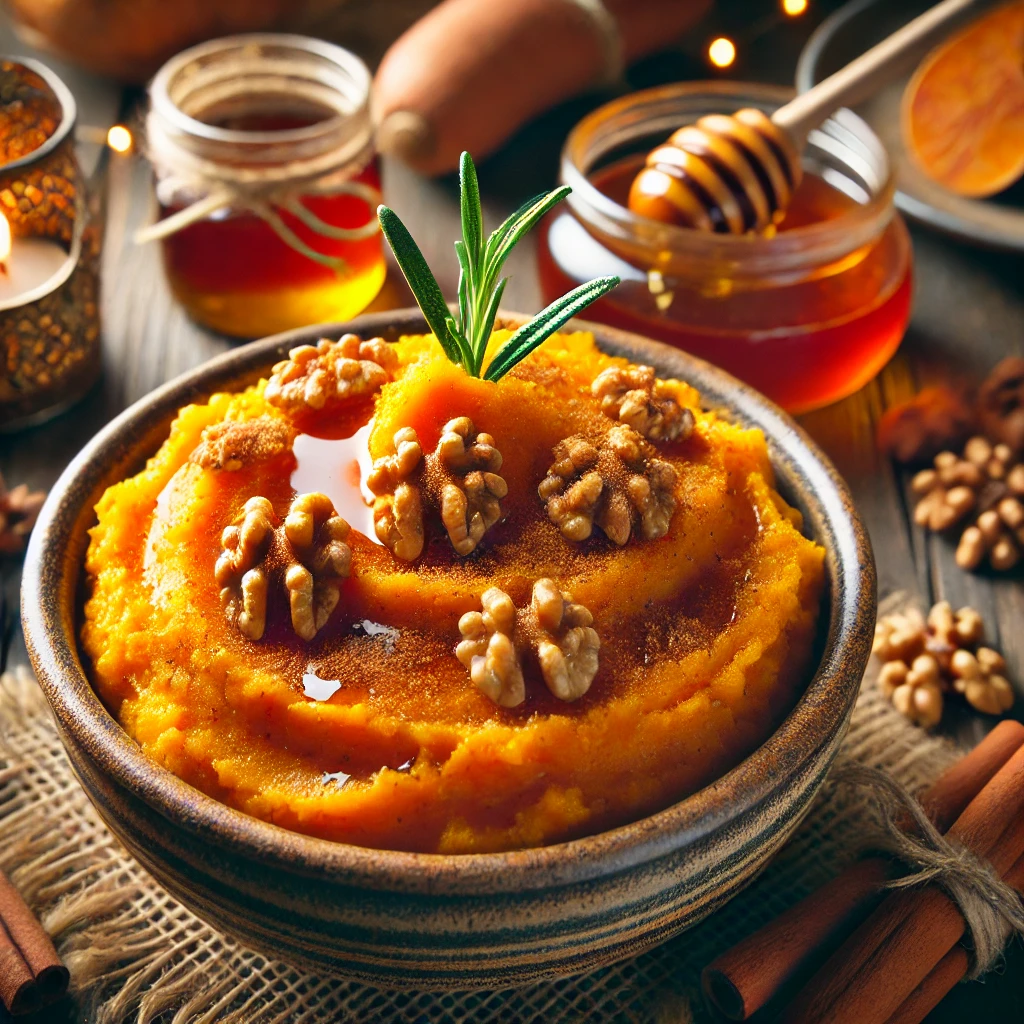 מתכון פירה בטטה בדבש וקינמון