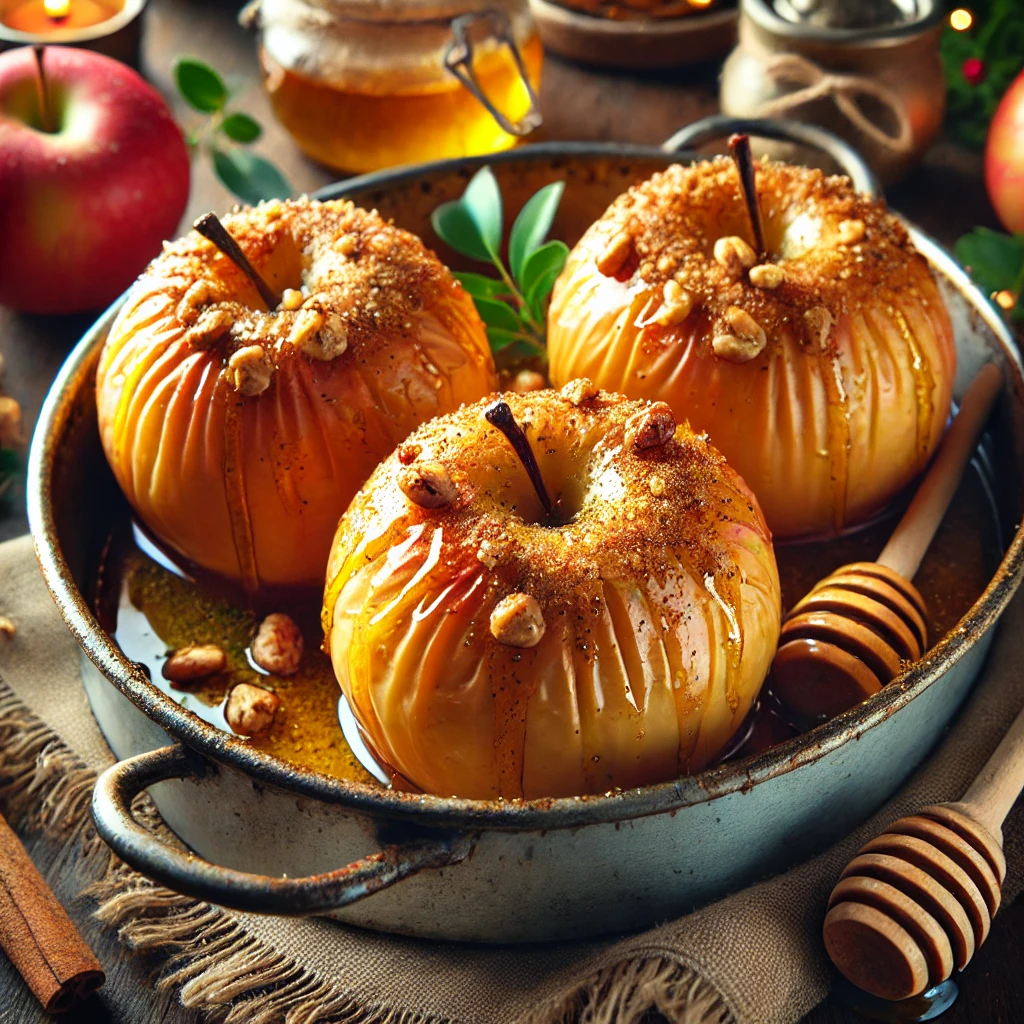 מתכון תפוחים אפויים בדבש וקינמון