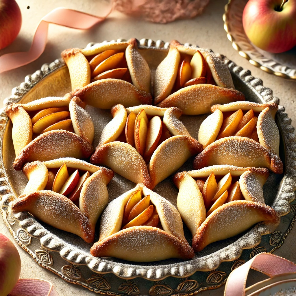 מתכון לפאי תפוחים בצורת אוזן המן