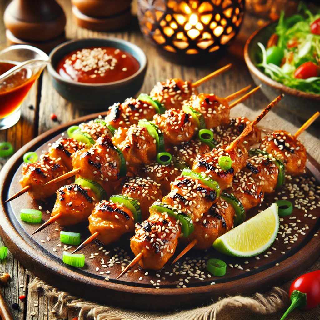 מתכון לשיפודי עוף במרינדה אסייתית