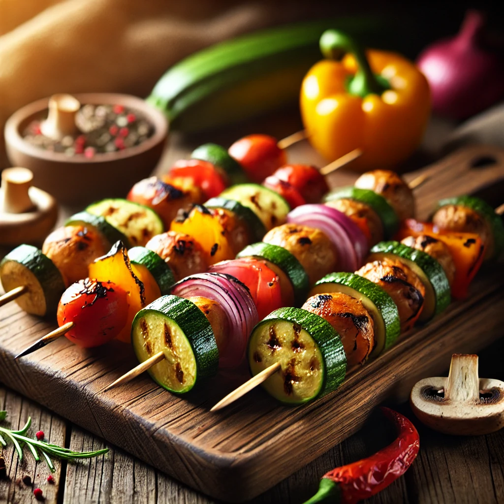 מתכון לשיפודי ירקות על האש