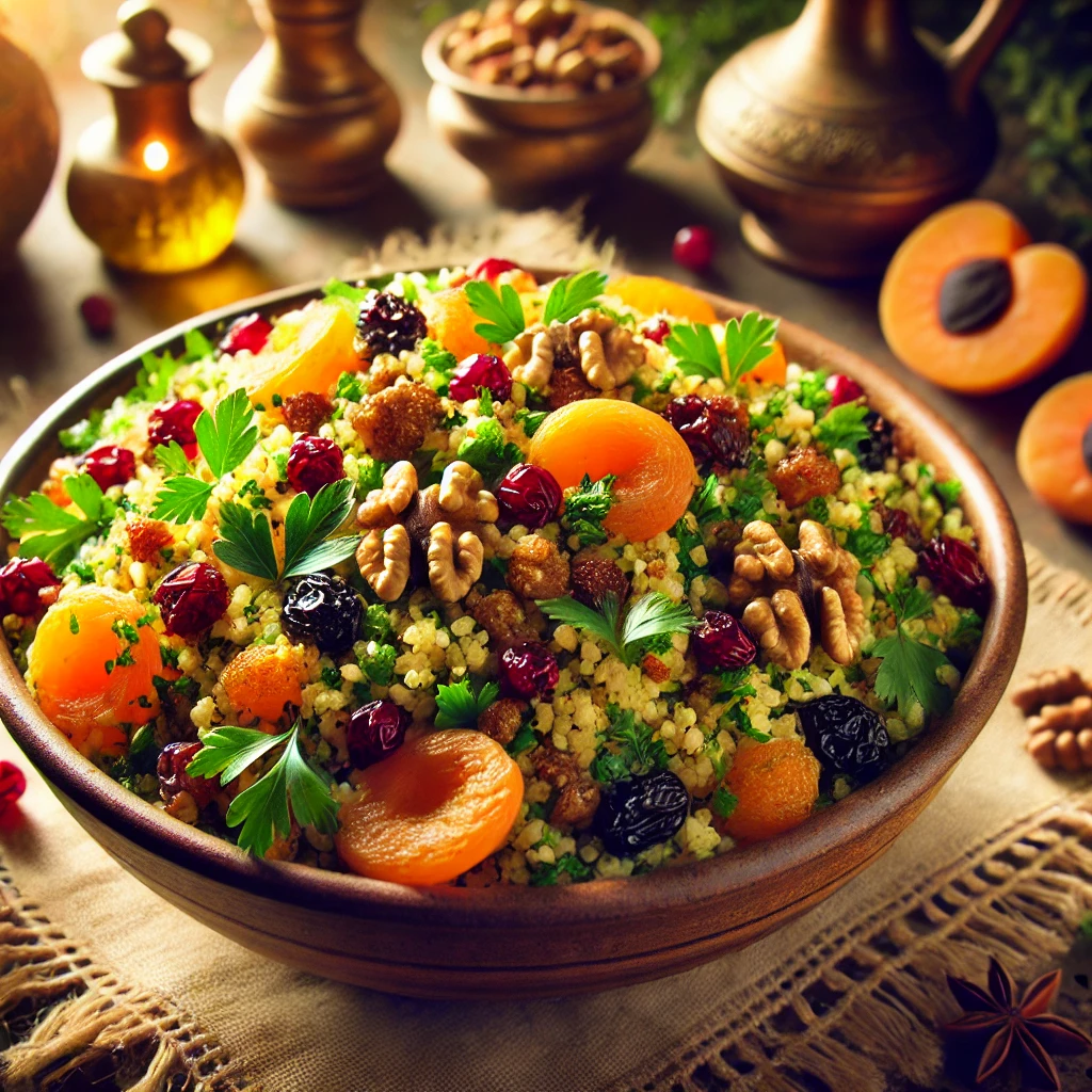 מתכון לסלט בורגול עם פירות יבשים