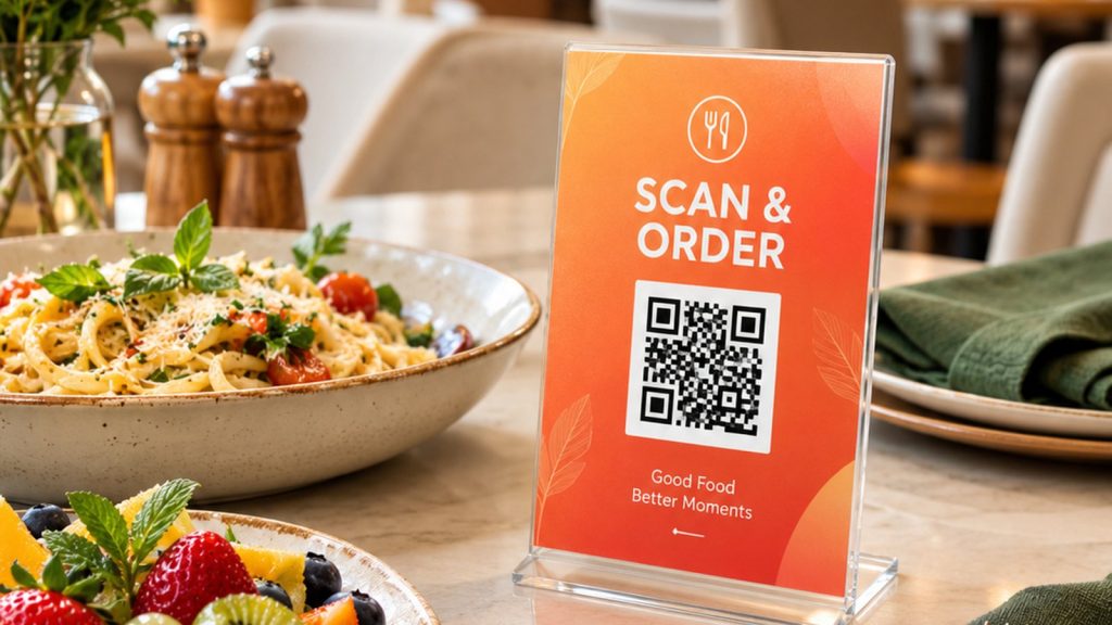 הזמנה עם קוד QR